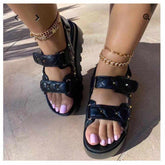 Sandalen mit dicker Sohle und verstellbarer Kettenschnalle
